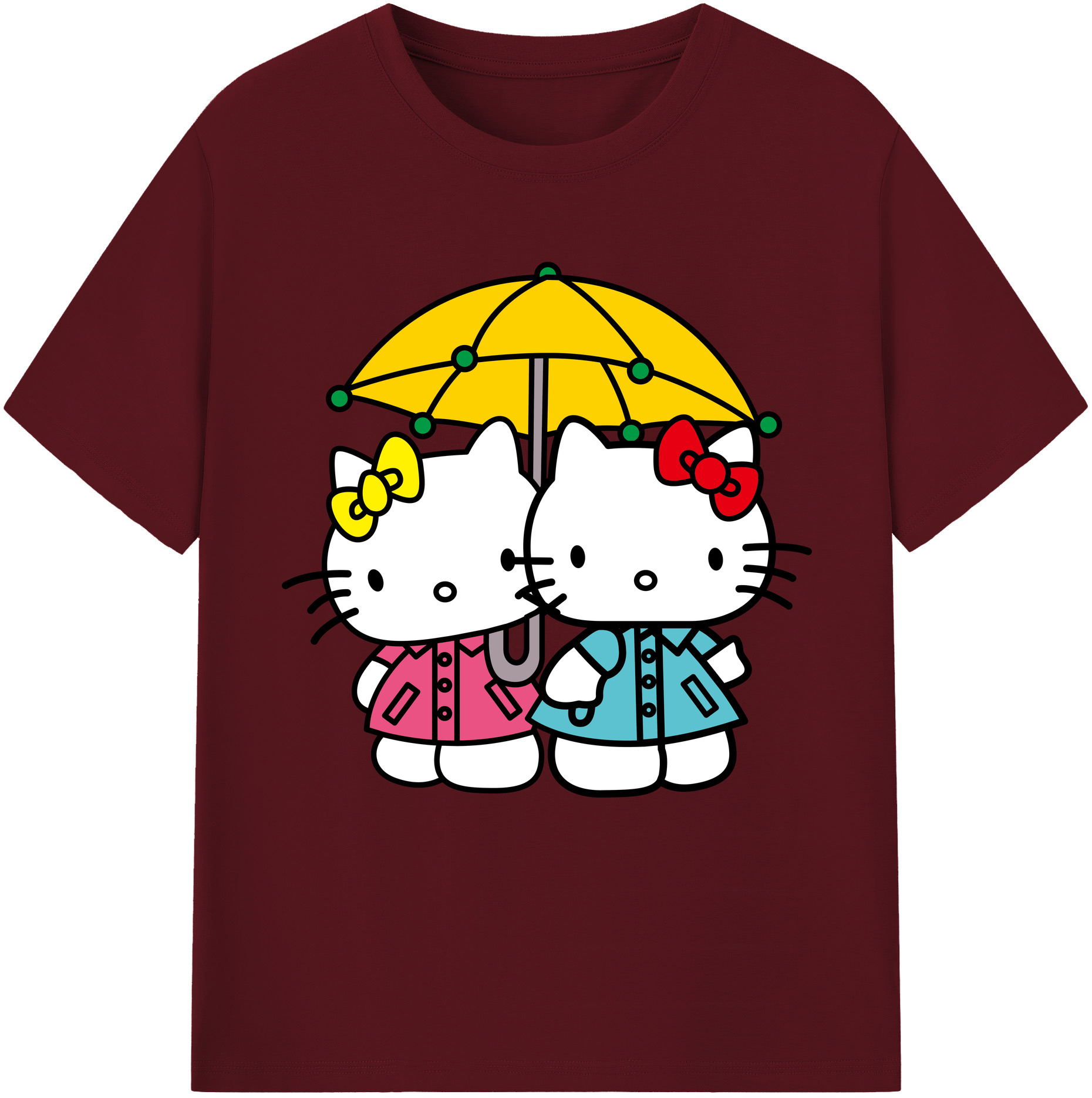 （画像用） Hello Kitty ハローキティ 綿100％半袖Tシャツ（フロントプリント）